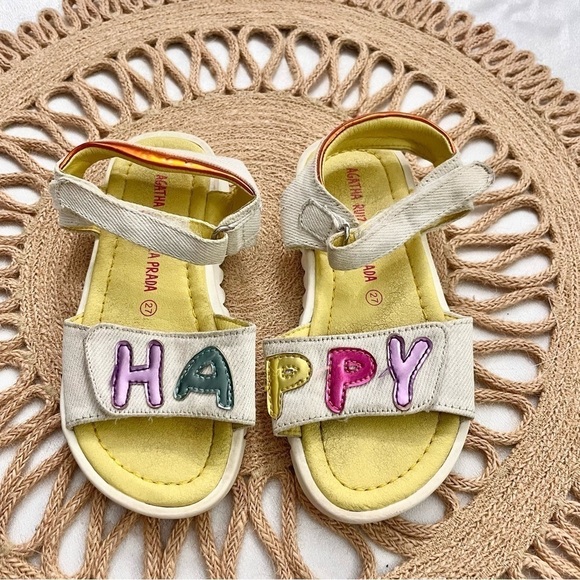 Agatha Ruiz de la Prada Happy Colorful Kids Sandals Size EU 27 - Picture 2 of 8